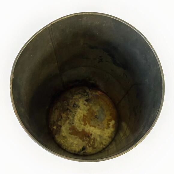 Vtg J.L. Clark 15" Paper Mache 3D Victorian Style Metal Trash Can Umbrella Stand - Picture 5 of 7